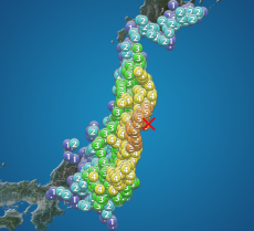 宮城県で震度5強の地震　M6.9　津波注意報はすべて解除