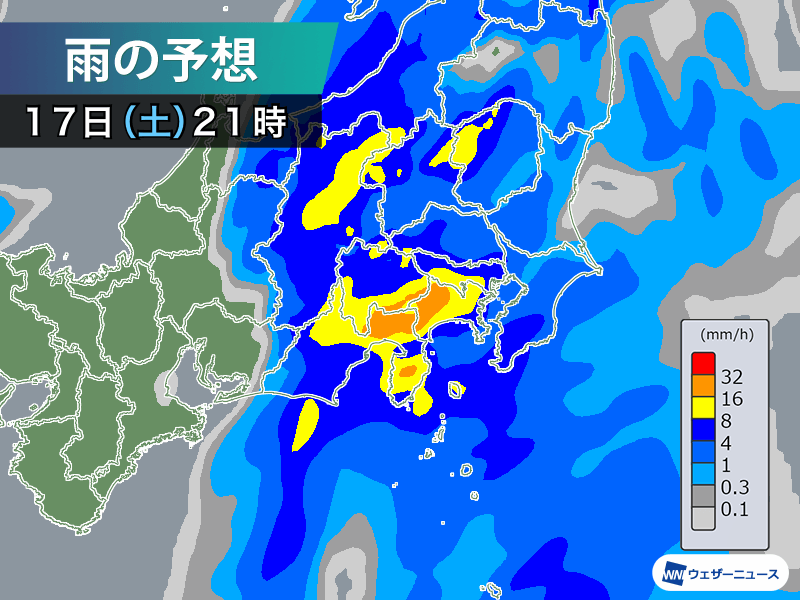 関東、東海は今夜にかけて激しい雨　明日は北日本で風雨強まり嵐に