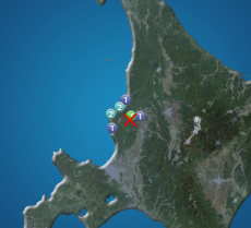 道央で震度3の地震発生