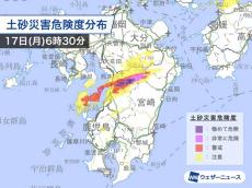 熊本県に土砂災害警戒情報　90ｍｍ/h超の猛烈な雨を観測　河川氾濫にも警戒