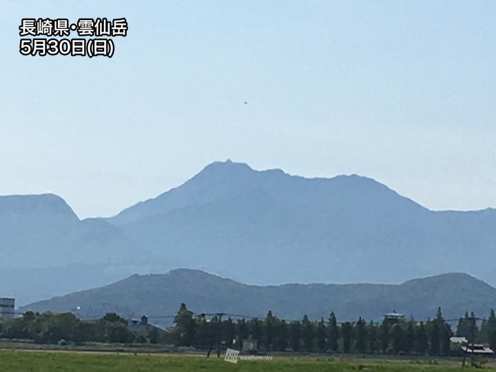 長崎県・雲仙普賢岳付近で低周波地震が発生