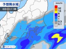 関東は梅雨を思わせる雨　南部は昼過ぎにかけて強雨も