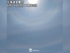 北日本で虹色現象　ハロや環水平アークが出現