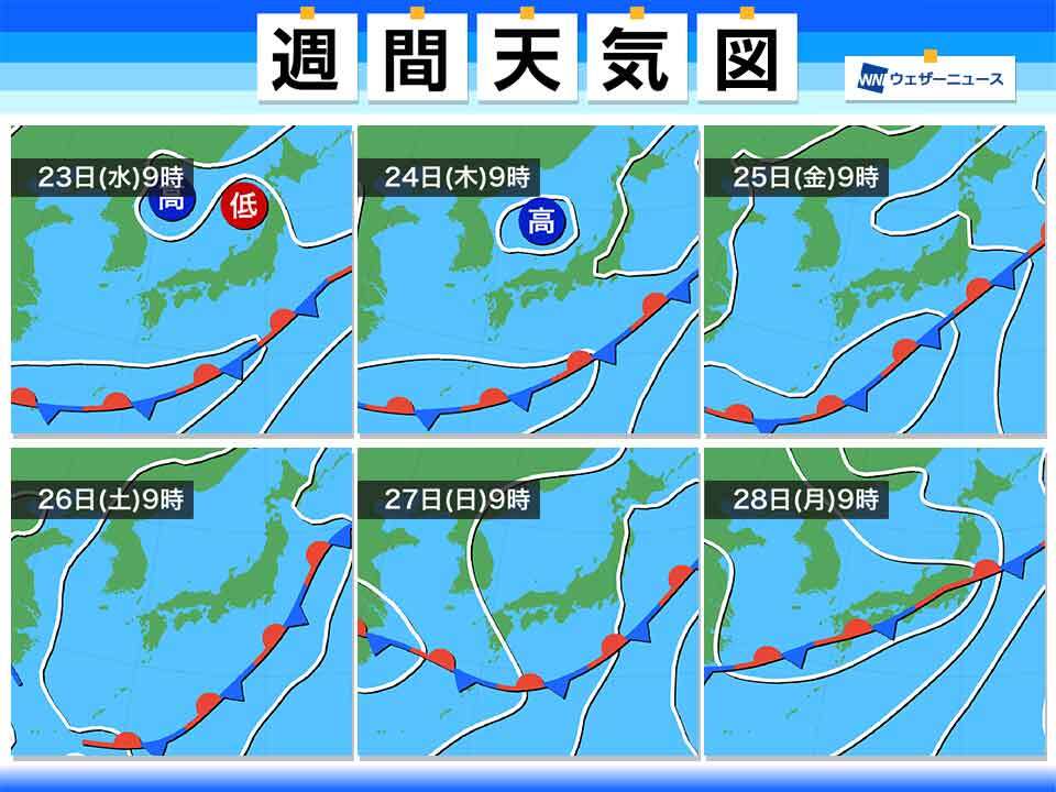 来週は梅雨前線が北上傾向　太平洋側で大雨のおそれも