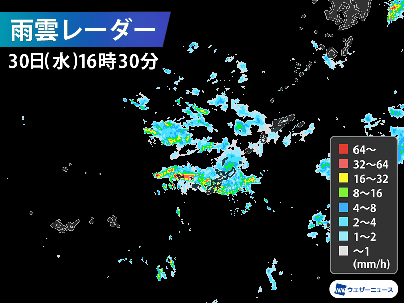 沖縄本島で今夜にかけて激しい雨　土砂災害に警戒