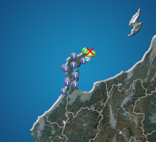 石川県能登地方で地震　珠洲市で震度4　津波の心配なし