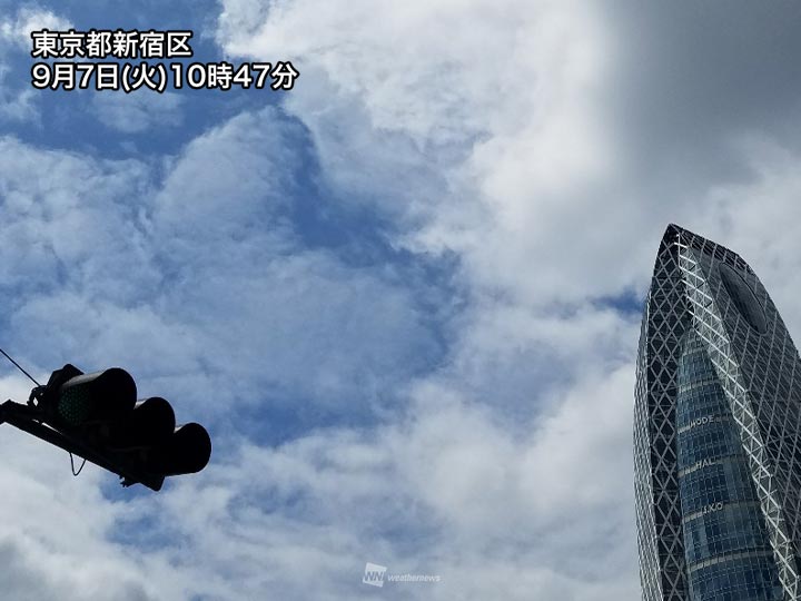 関東は久しぶりに日差しが届く　明日からは再び雲が主役に