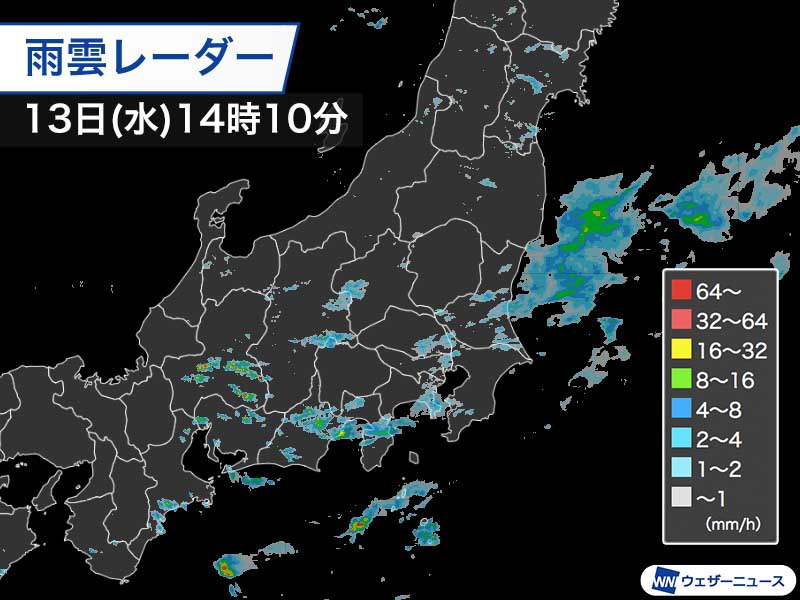 関東、東海は夕方にかけても断続的に雨　九州は山沿い中心に雷雨に注意