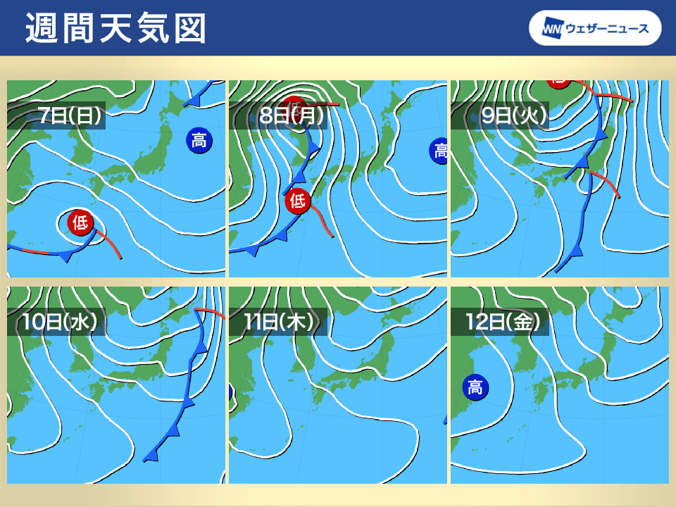 週前半は晩秋の嵐　強まる雨風に要警戒