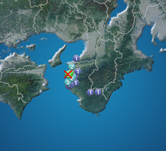 和歌山県で震度3の地震発生