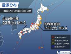 週刊地震情報 2022.4.24　茨城県で最大震度5弱　今年6回目の5弱以上の地震