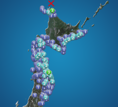 宗谷海峡でM5.9の地震　北海道と青森で最大震度3　津波の心配なし