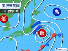 関東や東北太平洋側はすっきりしない　夜は東京都心も雨の可能性