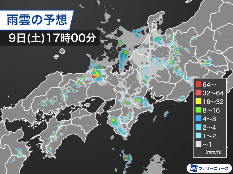 大気の状態は引き続き不安定　西日本から東海は雷雨のおそれ