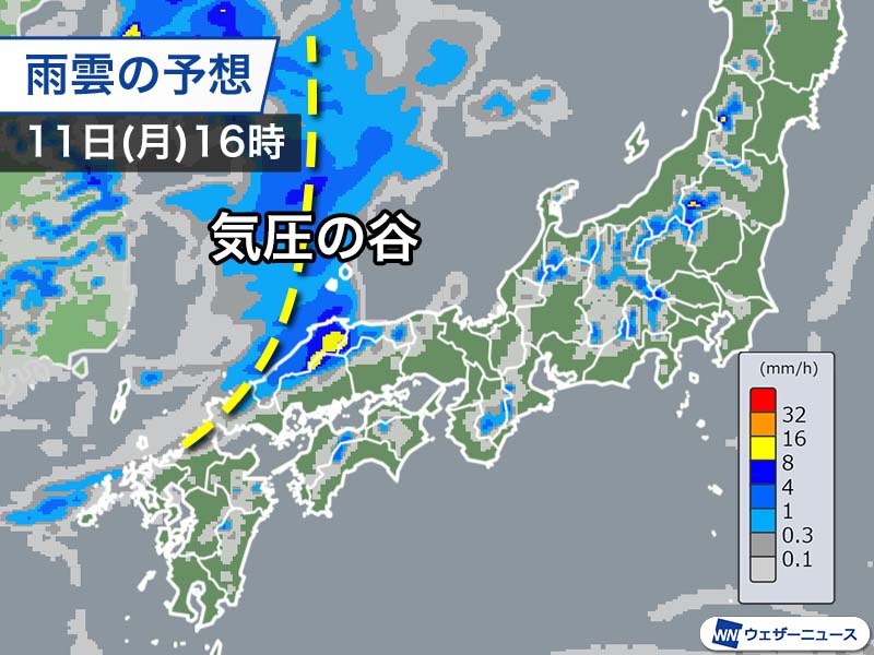 午後は西日本日本海側で強雨警戒　内陸部はゲリラ雷雨の可能性