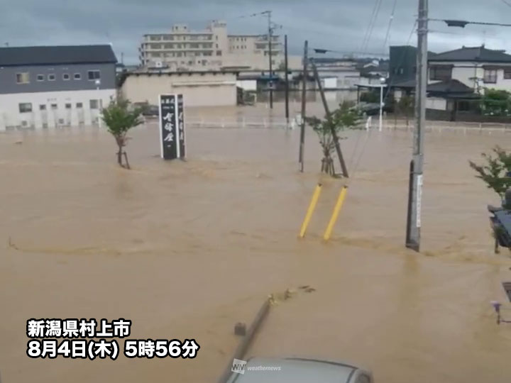 新潟や山形で浸水被害多発　大雨のピークを越えた後も災害に厳重警戒