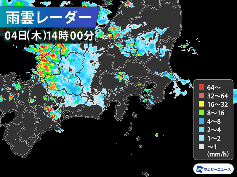 名古屋など東海西部は断続的な強雨や雷雨に　道路冠水のおそれ