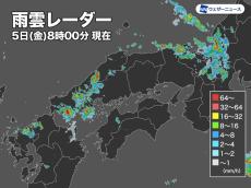 北陸や西日本で局地的に激しい雨　道路冠水などに警戒