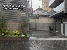 大阪市上空で雨雲が急発達　非常に狭い範囲で土砂降りに