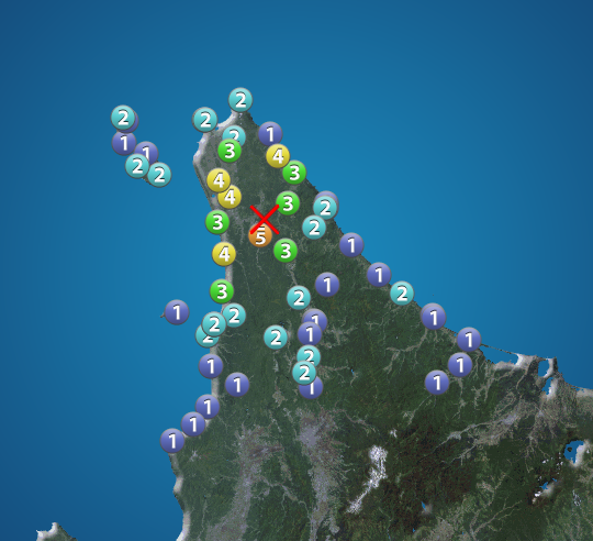 北海道 宗谷地方北部でM5.4の地震　最大震度5強　津波の心配なし