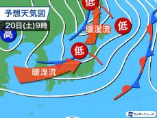 日本海側を中心に強雨に警戒　関東もにわか雨の可能性