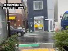 東京都心で雨雲が発達　道路冠水などに要注意