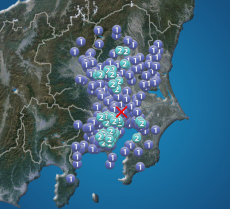 東京都23区で地震　最大震度2　津波の心配なし