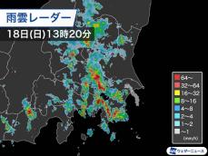 東京23区などで激しい雨　都市河川の氾濫に警戒を