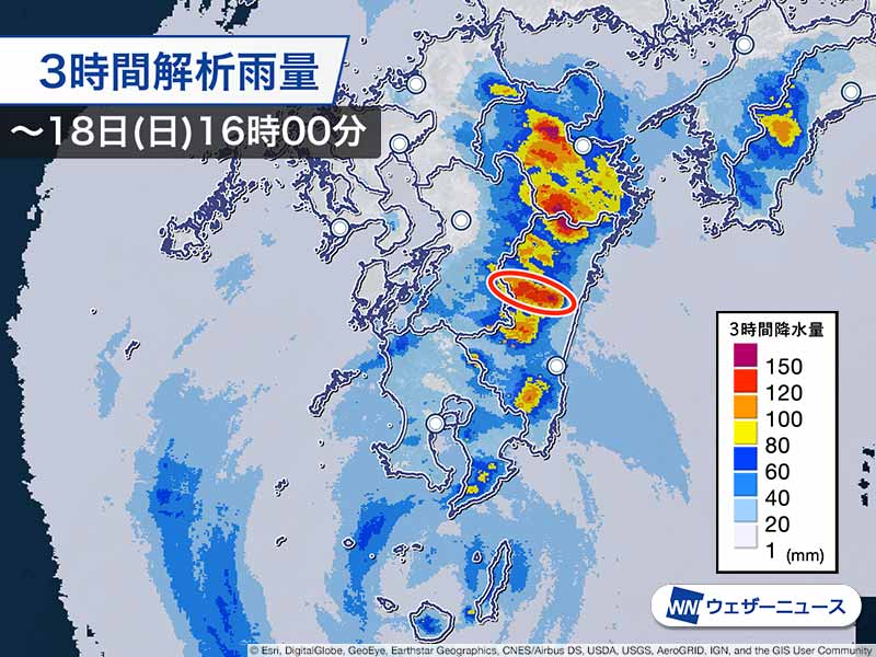 宮崎県で線状降水帯による大雨 災害発生に厳重警戒