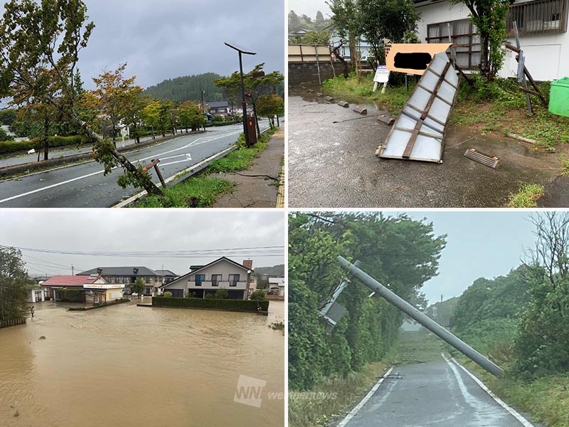 台風14号被害　九州などで停電相次ぐ　風の影響は広範囲に及ぶ