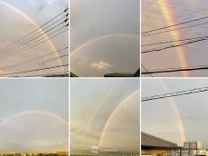 名古屋周辺で朝虹　このあとは雨に注意