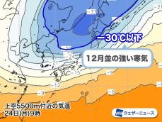 週明けは強い寒気が南下　北海道山沿いは積雪の可能性