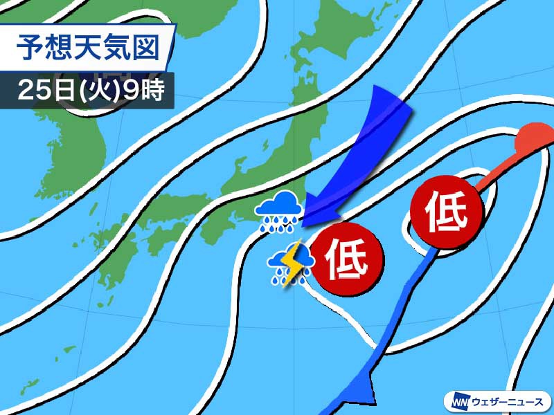 関東は明日朝まで広範囲で雨　東京の最低気温は9℃予想で寒さ続く