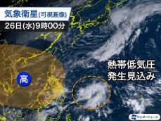 熱帯低気圧がフィリピンの東で発生予想　北上の可能性も