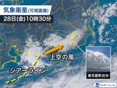 東京都心周辺は雲が優勢　午後は次第に解消し回復へ