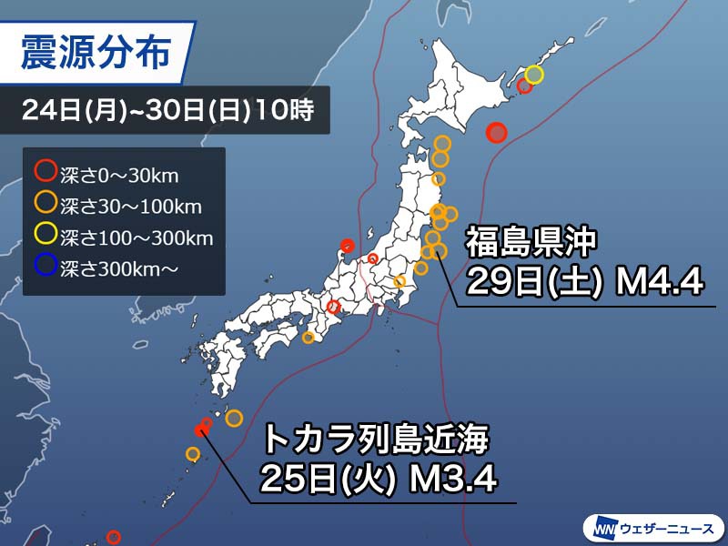 週刊地震情報 2022.10.30　15分間に3回の震度3　諏訪之瀬島の火山性地震
