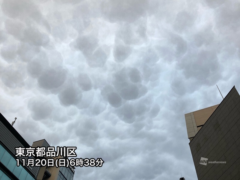関東で「乳房雲」が出現　傘を持ってお出かけを