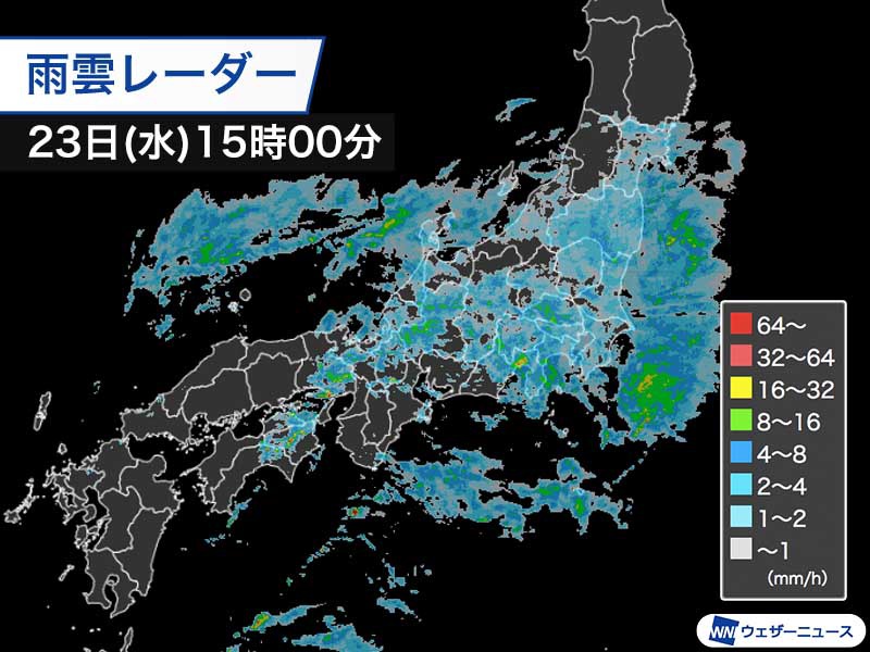 関東や東北は今夜にかけて本降りの雨　関西も一時的な雷雨に注意