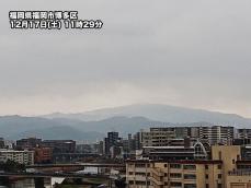 福岡・脊振山が初冠雪　今夜以降は平地でも雪　積雪に注意を