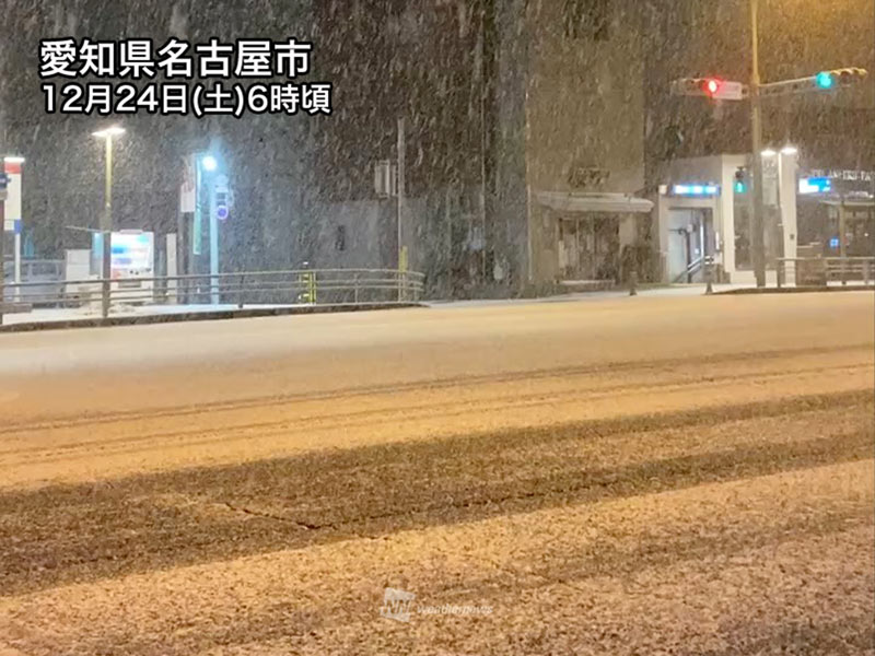 名古屋で初雪を観測　朝までは名古屋市内でも積雪に注意
