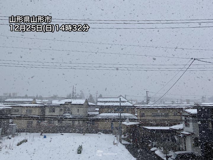 本州の山沿いで雪が強まる　明日にかけ局地的に50cm以上の積雪増