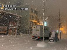 北海道は強い雪や吹雪続く　日が暮れて視界がさらに悪化