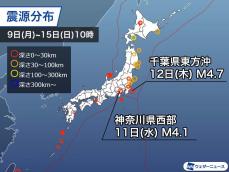 週刊地震情報 2023.1.15　神奈川県西部の地震で震度3　活断層が多い領域