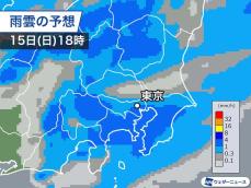 関東は夕方から夜に広い範囲で雨　お出かけには傘が必須