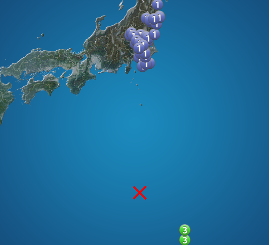 小笠原諸島西方沖でM6.1の深発地震　最大震度3　津波の心配なし