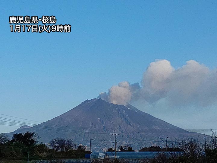 鹿児島・桜島で山体膨張を示す変動　今後の活動に注意