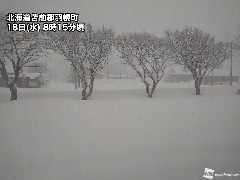 北日本や北陸は雪や雨が続く　北陸周辺は霰(あられ)、雷のおそれも