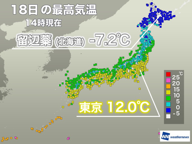 東京都心は3日ぶりの10℃超え　明日は再び冬の寒さに