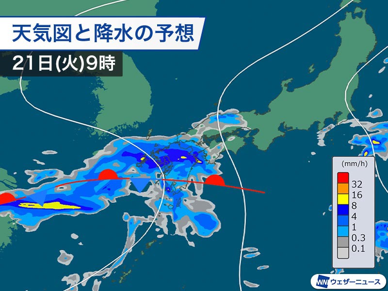 明日は西日本で本降りの雨　関東も一部で雨が降る予想