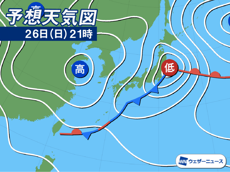 今夜は北海道全域で雪や雨に　積雪による路面悪化に注意